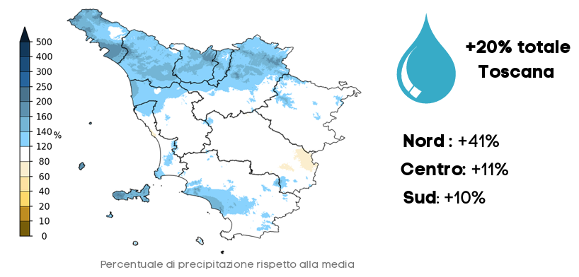 percentuale di precipitazione 2025 lamma