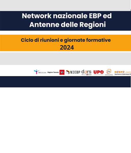 Network nazionale EBP e delle Antenne delle Regioni: riunioni e giornate formative 2024