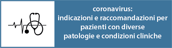 tasto coronavirus raccomandazioni patologie