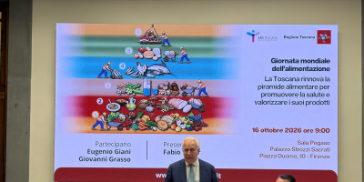 apre il dettaglio dell'articolo:conferenza stampa Piramide alimentare toscane, 16 ottobre 2026