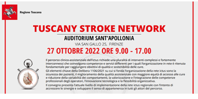 Tuscany Stroke Network: il punto sulla rete ictus regionale nel convegno del 27 ottobre 2022 a Firenze